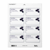 Elegante Paarse Iris Bloemist Shop Custom Shipping Etiket (Full Sheet)