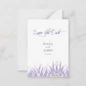 Elegante Paarse kalligrafie QR Code Foto Notitiekaartje (Voorkant)