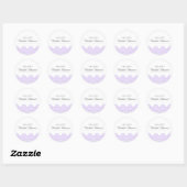 Elegante paarse kant bruiloft sticker (Vel)