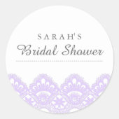 Elegante Paarse Kant Vrijgezellenfeest Sticker (Voorkant)