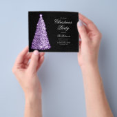 Elegante Paarse Kerstboom nodigen programma uit Me Flyer (Hand)