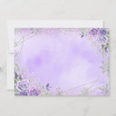 Elegante Paarse Kerstmis Mis Quince Save The Date Kaart (Achterkant)