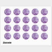 Elegante paarse kleur was Ultra Violet bruiloft Ronde Sticker (Vel)
