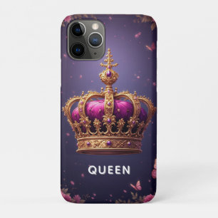 Elegante Paarse Kroon Met Gouden Versieringen Case-Mate iPhone Case