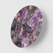 Elegante Paarse kwarts Ronde Klok (Hoek)