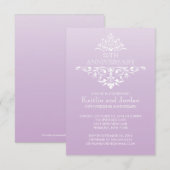 Elegante Paarse Lavendel Bloei Jubileumfeest Kaart (Voorkant / Achterkant)