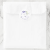 Elegante Paarse Lavendel Bloemen Bruiloft Stickers (Tas)