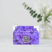 Elegante paarse lavendel bloemenhortensia QR Informatiekaartje (Staand voorkant)