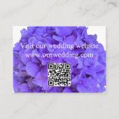 Elegante paarse lavendel bloemenhortensia QR Informatiekaartje (Voorkant)