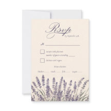 Elegante Paarse Lavendel Bruiloft Maaltijd Keuze