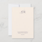 Elegante Paarse Lavendel Bruiloft Maaltijd Keuze RSVP Kaartje (Achterkant)