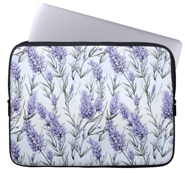 Elegante Paarse lavendel Laptop Sleeve (Voorkant)