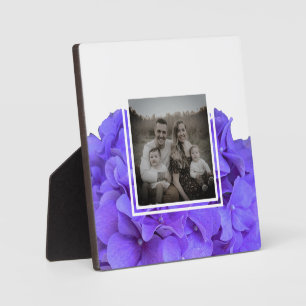 Elegante paarse lavendel lila bloemhortensia's fotoplaat