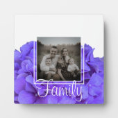 Elegante paarse lavendel lila bloemhortensia's fotoplaat (Voorkant)