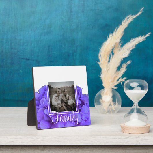 Elegante paarse lavendel lila bloemhortensia's fotoplaat (Insitu)