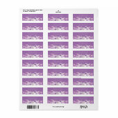 Elegante Paarse Lavendel Wedding Return Adres Etiket (Full Sheet)