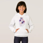 Elegante Paarse Lente Bloemen & Vlinder (Voorkant volledig)