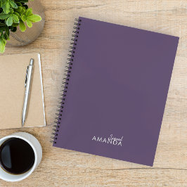 Elegante Paarse Leraar Waardering Trendy Notitieboek