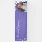 elegante paarse Liefde Boog Bruiloft Ontwerp Spandoek (Verticaal)