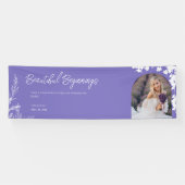 elegante paarse Liefde Boog Bruiloft Ontwerp Spandoek (Horizontaal)