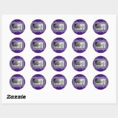 Elegante Paarse Lijsten Stickers (Vel)