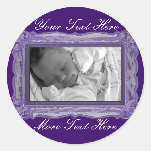 Elegante Paarse Lijsten Stickers (Voorkant)