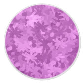 Elegante Paarse Lila Abstracte bloemenbloesem Keramische Knop (Voorkant)