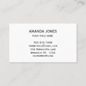 Elegante Paarse Lila Waterverf Boho Visitekaartje (Achterkant)