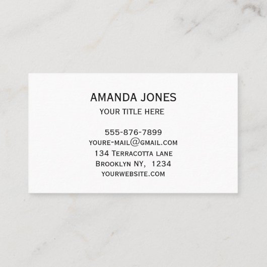 Elegante Paarse Lila Waterverf Boho Visitekaartje (Achterkant)