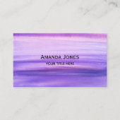 Elegante Paarse Lila Waterverf Boho Visitekaartje (Voorkant)