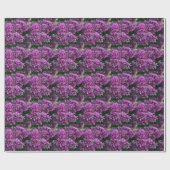 Elegante paarse lilacs romantische roze bloemenfot cadeaupapier (Vlak)