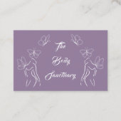Elegante Paarse Logo Vrouwen Lichaamsverzorging We Visitekaartje (Voorkant)