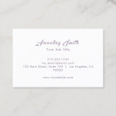 Elegante Paarse Logo Vrouwen Lichaamsverzorging We Visitekaartje (Achterkant)