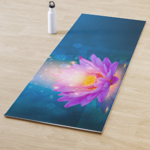 Elegante Paarse Lotus Blauwe Yogamat