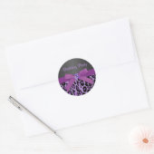 Elegante Paarse luipaard Stickers (Envelop)