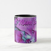 Elegante paarse magenta bloemenhortensia mok (Midden)