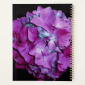 Elegante paarse magenta bloemenhortensia planner (Achterkant)