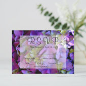 Elegante paarse magenta hortensia floral RSVP (Staand voorkant)