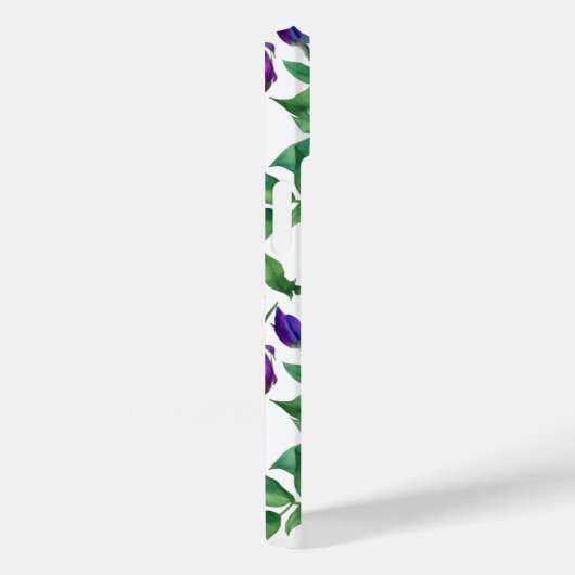 Elegante paarse magenta roze waterverf pioenen Case-Mate iPhone case (Achterkant / Rechts)