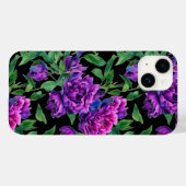 Elegante paarse magenta waterverf bloemen Case-Mate iPhone case (Achterkant (horizontaal))