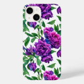 Elegante paarse magenta waterverf bloemen Case-Mate iPhone case (Achterkant)