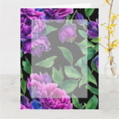 Elegante paarse magenta waterverf bloemen kaart (Gele Bloem)