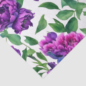 Elegante paarse magenta waterverf bloemen tissuepapier (Detail)