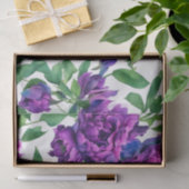 Elegante paarse magenta waterverf bloemen tissuepapier (Geschenk)