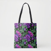 Elegante paarse magenta waterverf bloemen tote bag (Voorkant)