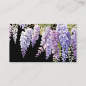 Elegante paarse magenta waterverf wisteria bruilof informatiekaartje (Achterkant)