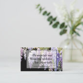 Elegante paarse magenta waterverf wisteria bruilof informatiekaartje (Staand voorkant)