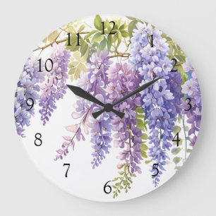 Elegante paarse magenta waterverf wisteria floral grote klok
