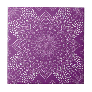 Elegante paarse mandala tegeltje