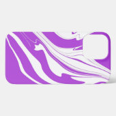 Elegante Paarse marmeren achtergrond iPhone Hoesje (Achterkant horizontaal)